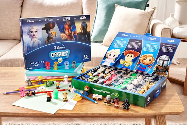 The Disney+ Ooshie collectables will be available from tomorrow in Woolworths stores