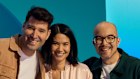 Canva co-founders Cliff Obrecht, Melanie Perkins and Cameron Adams are managing a transition to the AI era.