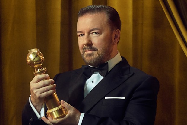 Ricky Gervais, Golden Globe Awards, host, trophy
