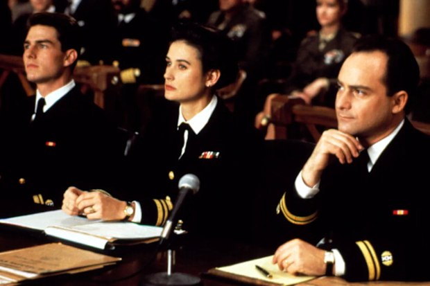 Tom Cruise, Demi Moore and Kevin Pollak in A Few Good Men.