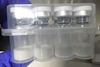 Vials of unapproved peptide products seized by the Therapeutic Goods Administration.