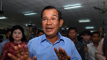 Cambodia's Prime Minister, Hun Sen.