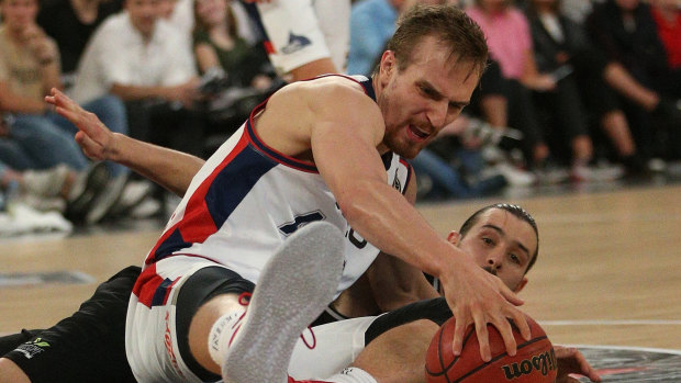 Anthony Drmic clashed with Chris Goulding during Sunday's game.