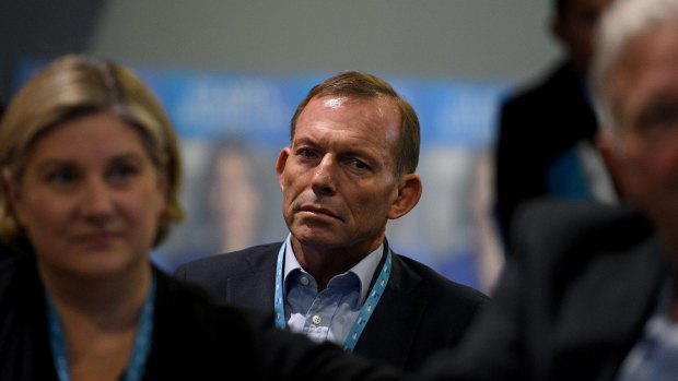 Tony Abbott at the convention where Liberal members pushed for new preselection processes.