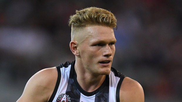 Back in action: Adam Treloar played his first game back from injury last week.