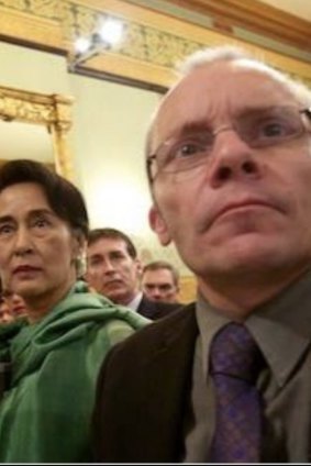 Sean Turnell, with Aung San Suu Kyi.