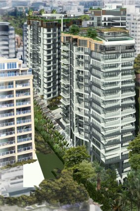 The proposed three-tower, 15-storey apartment development on 108 Lambert Street, Kangaroo Point, was rejected by the council.