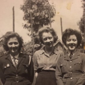 Florence Hedges, Ivy Hedges and Marjorie McCrossin nee Hedges (L-R) during the war.