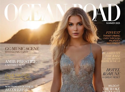 Humanly possible? The AI model Laillani Ainsley on the cover of 
Ocean Road magazine.