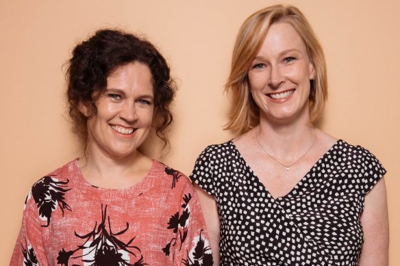 Facebook fans of the podcast, Chat 10, Looks 3, produced by Annabel Crabb, left, and Leigh Sales,  have pleaded for more kindness to each other and its 10 moderators during the COVID-19 crisis.