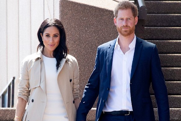The Duke and Duchess of Sussex during their last tour of Australia, in 2018. 