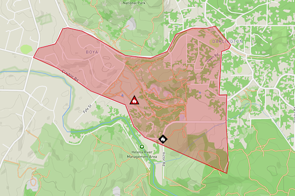 A bushfire has broken out in the shire of Mundaring.