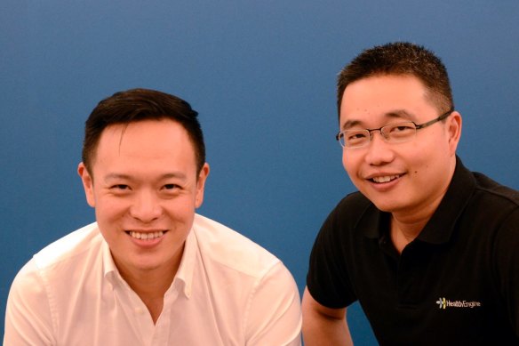 HealthEngine co-founders Adam Yap and Marcus Tan. 
