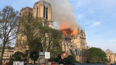 One of France's most treasured buildings, Notre Dame, was on fire on Monday afternoon, local time.