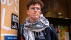 Protesters have renamed the Arts West building Mahmoud’s Hall, in honour of a Palestinian student who they say intended to study at Melbourne University on a scholarship this year but was killed in Gaza on October 20.