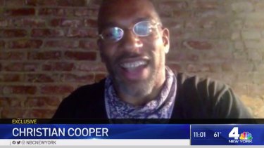 Christian Cooper was accused of threatening Amy cooper, no relation,  in Central Park.
