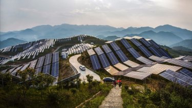 While a big producer of coal-fired power plants, China is also the world's largest producer of renewable energy plants, including solar farms.