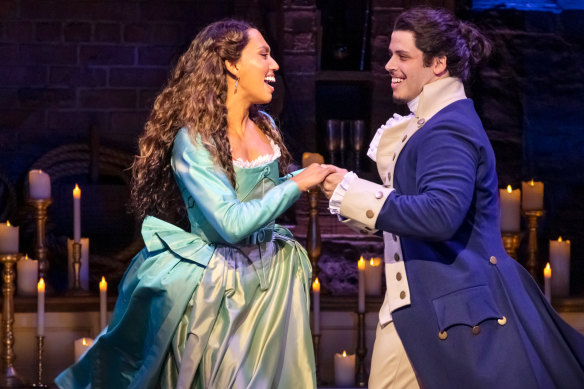 Chloe Zuel and Jason Arrow star in ‘Hamilton’.