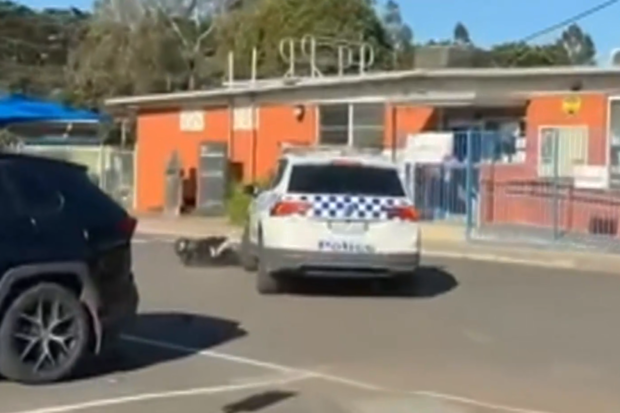 A Lara teen bloodied and bruised after being hit by a police car while on an e-bike