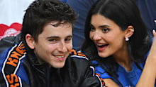 Chalamet has been sitting courtside at the games with girlfriend of three years Kylie Jenner. 