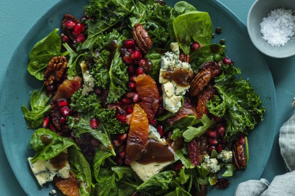 The components for this Christmas salad can be prepped ahead and tossed together on the big day.