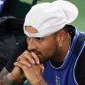 Nick Kyrgios comes to terms with the injury that forced him out of the match at Indian Wells.