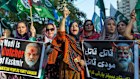 Demonstrators attend a protest, in response to India’s military strikes against Pakistan, in Karachi, Pakistan, on Wednesday, May 7, 2025. 