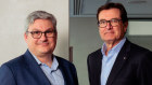 Future Fund chief executive Raphael Arndt with the new chairman Greg Combet.