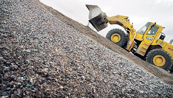 Visy’s glass recycling plant at Laverton.
