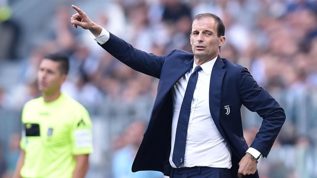 Unimpressed: Allegri was understandably unhappy with Costa's display.