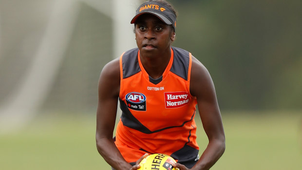 Delma Gisu will become the Giants' first Torres Strait Islander player this weekend.