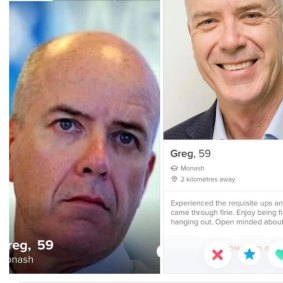 Former Fairfax CEO Greg Hywood is looking for love on online dating application Tinder.