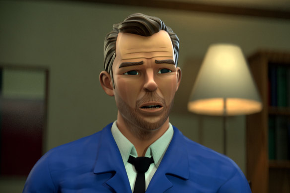 A CGI Patrick Brammall as Detective Cullen in No Activity, on Stan.
