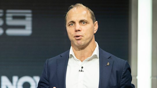 Phil Waugh Rugby Australia. Nine annouces 5 year deal with Rugby Australia to broadcast games on Nine and Stan. 2025 Photo by Renee Nowytarger 