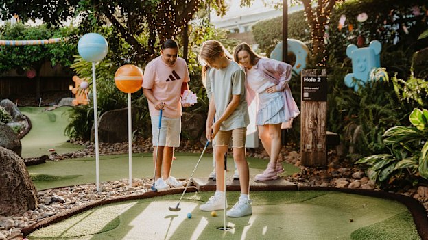 Victoria Park Putt Putt bedecks itself in a Candyland theme annually.
