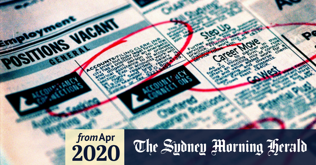 Coronavirus Australia Job Ads Collapse As Australian Unemployment Rate Soars