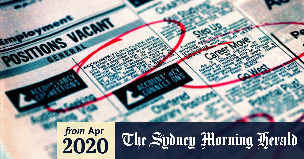 Coronavirus Australia Job Ads Collapse As Australian Unemployment