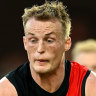 Redman out of Essendon’s blockbuster against Blues; Two-game ban stands for young gun Reid