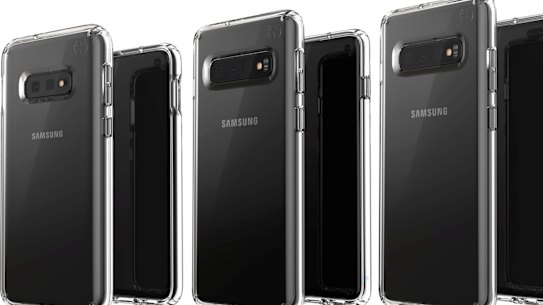 The three phones inside cases, as posted on Twitter by Evan Blass.