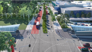 Transport for NSW’s concept plan for the bus interchange at Macquarie Park.