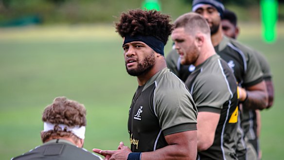 Rob Valetini at Wallabies training on the Gold Coast. 