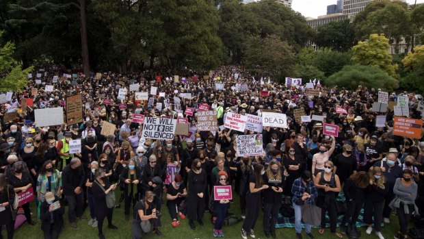 Organisers believe the Melbourne rally has attracted more than 5000 people.