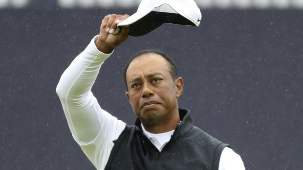 Disappointed: Tiger Woods. 