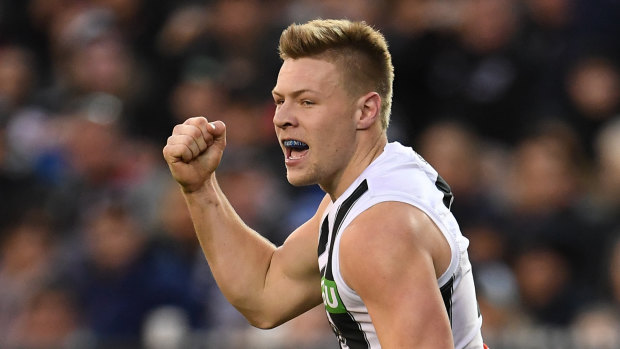 Collingwood's Jordan De Goey is out for at least the next two weeks.
