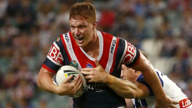 Aggresive style: Roosters and Maroons forward Dylan Napa.