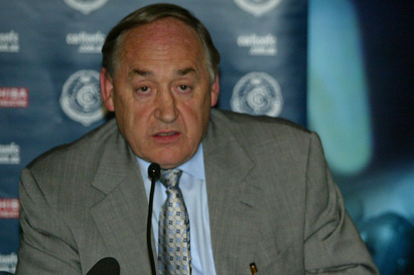 Former Blues president Ian Collins, pictured here in 2004, is taking legal action.