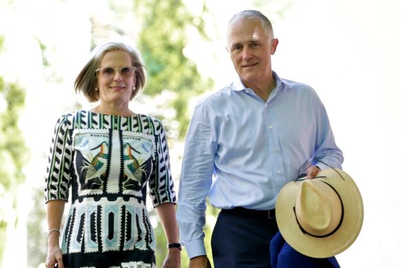 Lucy and Malcolm Turnbull have emerged from their COVID isolation.