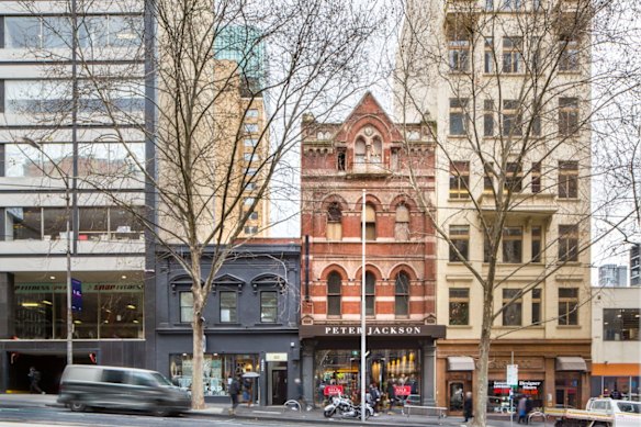 The four-storey building at 418-420 Bourke Street is back on the market.