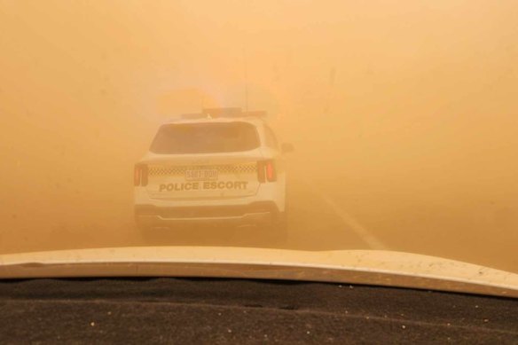 Driving has become hazardous in some areas of South Australia and Victoria today. 
