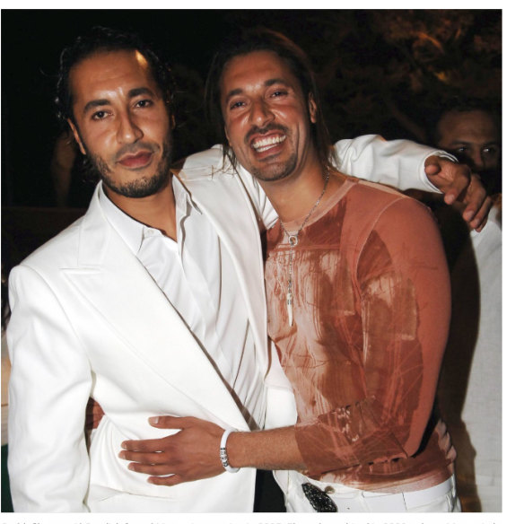 Mutassim (right) and Al-Saadi Gaddafi, sons of the Libyan leader, in 2005. Four years later, it was Elwood’s job to keep Mutassim’s Las Vegas exploits out of the news.